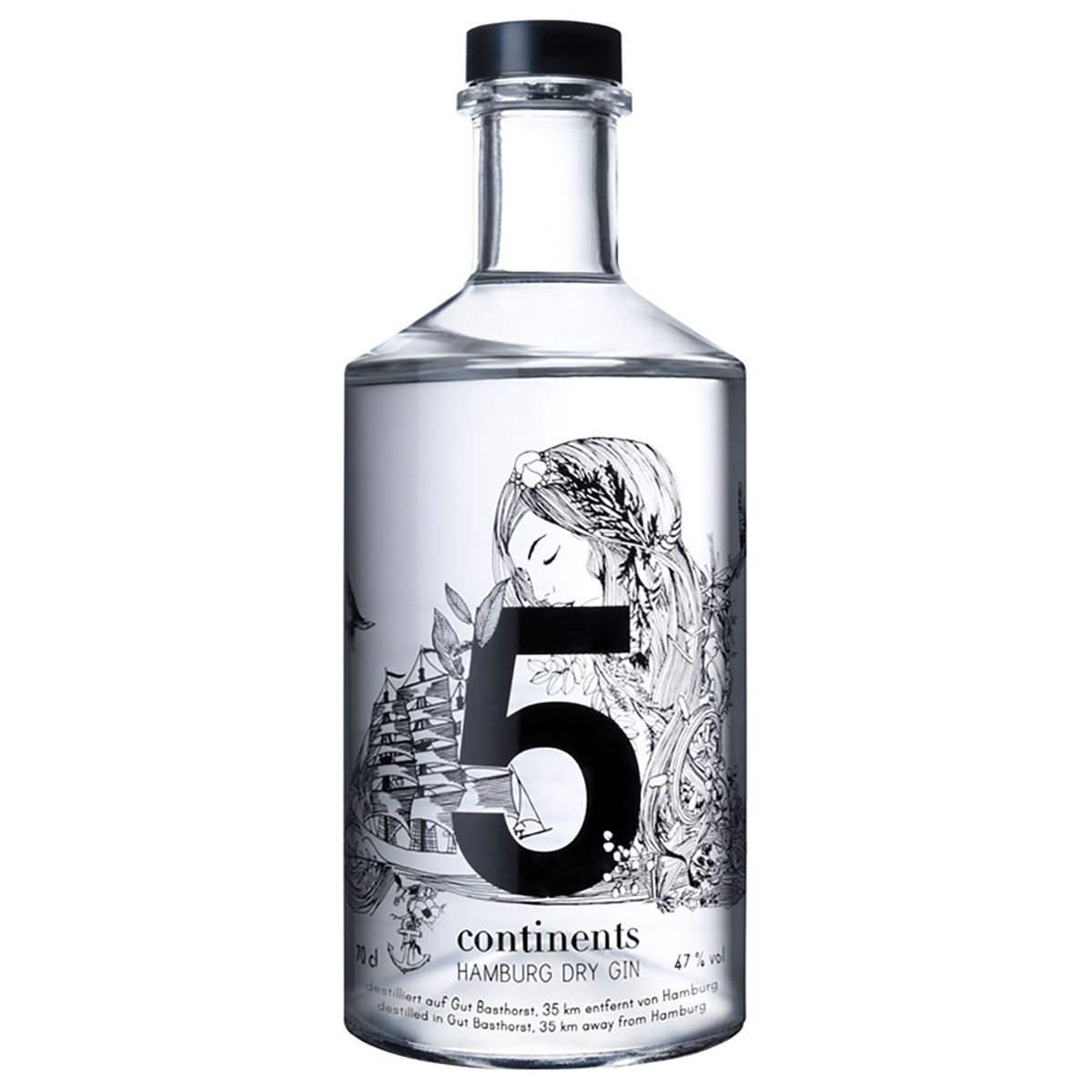 5 Continets Hamburg Dry Gin 0,7L