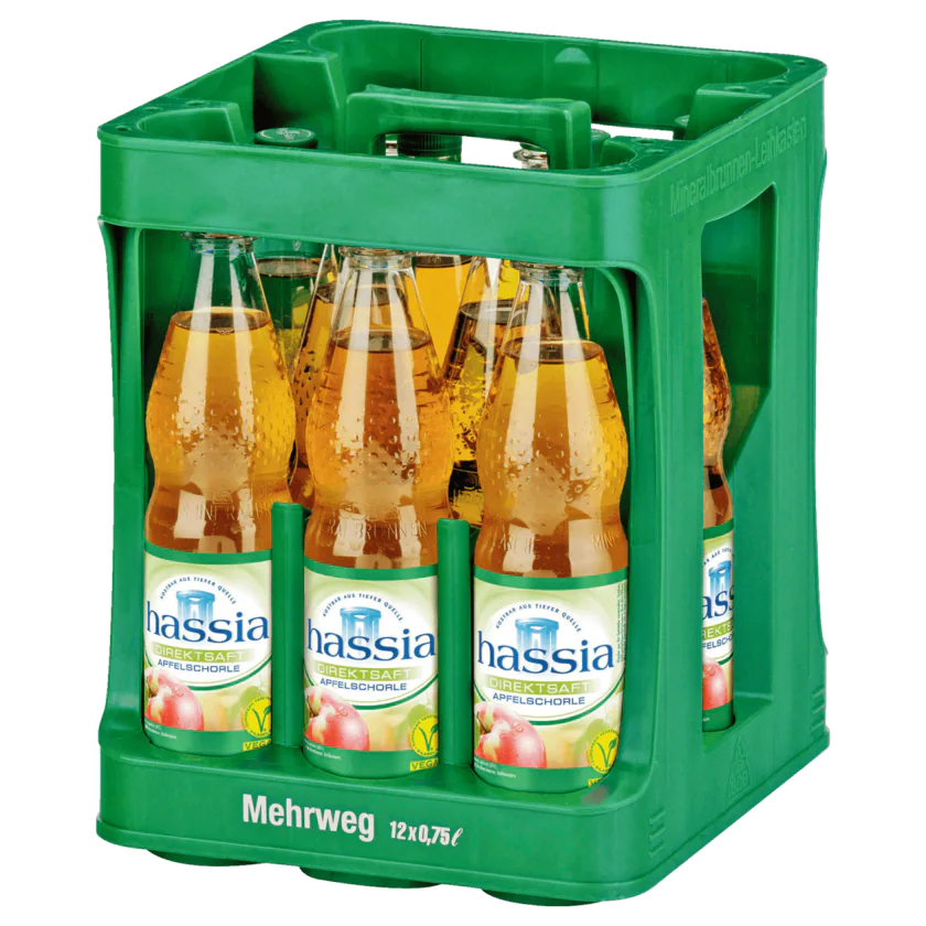 Hassia Apfelschorle 12x0,75L MEHRWEG (PET)